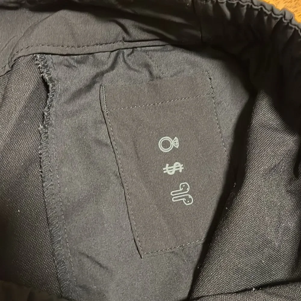 EUC MEN’S XL SHORT FIGSPRO BLACK STRAIGHT LEG TROUSERS